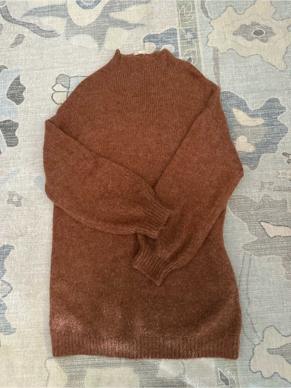 Brown Fuzzy Knit Sweater Dress
